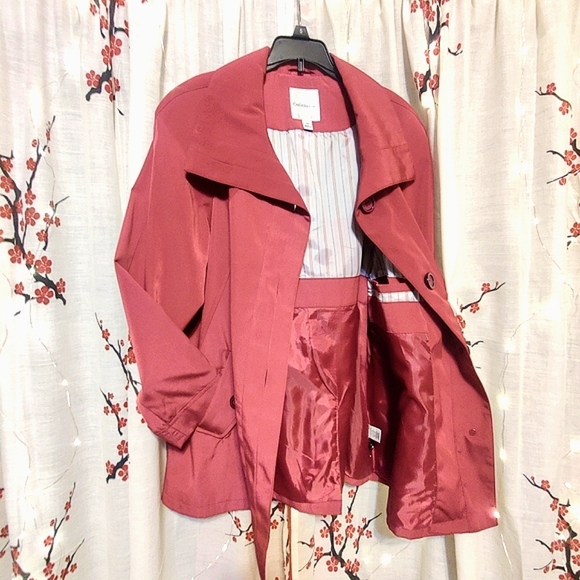 5/$50 EUC Croft & Barrow Women's Jacket/Short Trench Pink Rust Sz. M - Picture 4 of 6